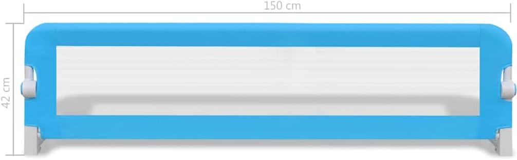 vidaXL 2x Bettschutzgitter Blau 150 cm Bettgitter Kinderbettgitter Kinderbett 150 x 36,5 x 42 cm/2x