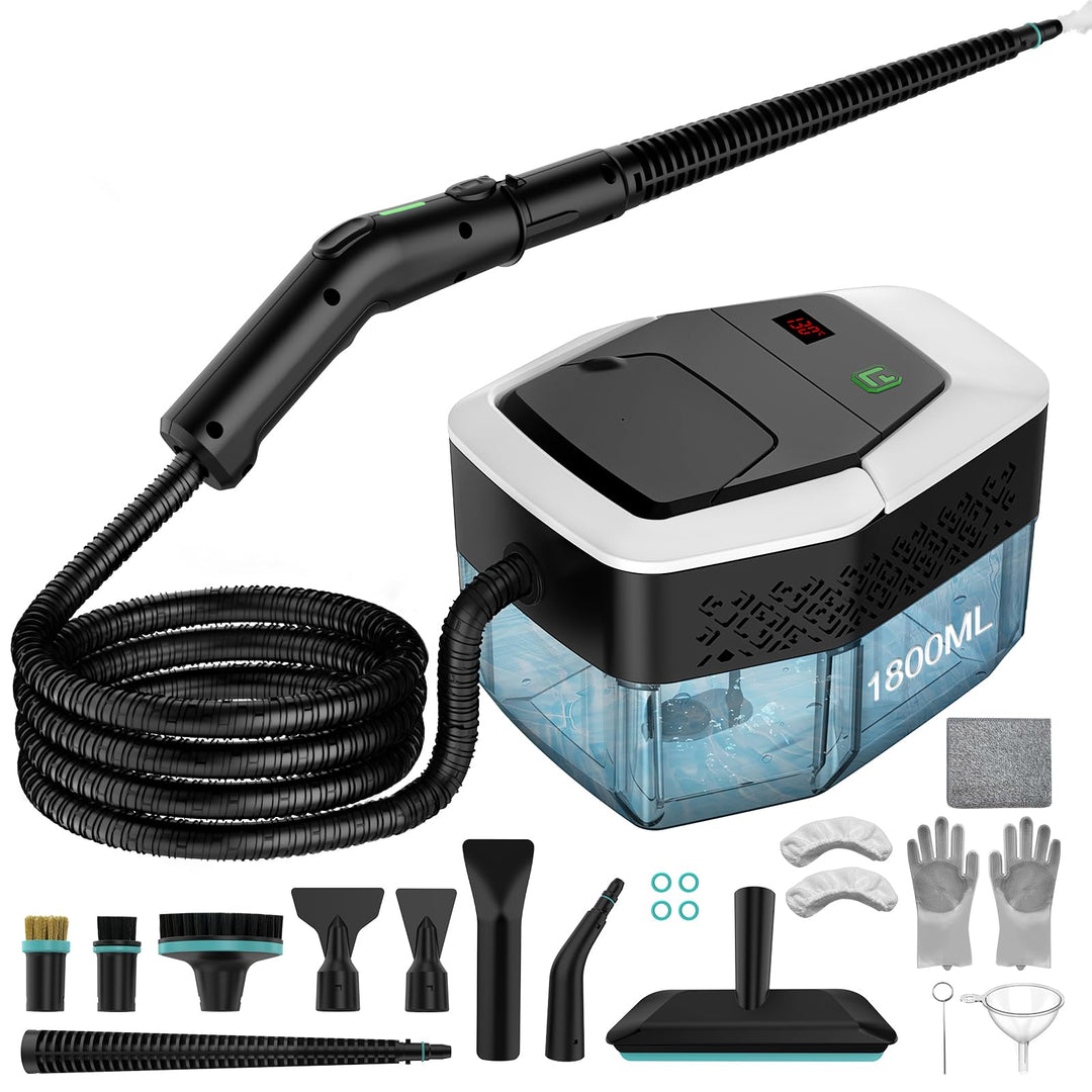 Granarbol 1.8L Dampfreiniger, 2500W Steam Cleaner - 8s Heizung 275°F/145°C, Entfernt Fett mit 18PCS