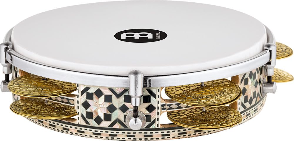 MEINL Percussion Artisan Edition Riq Drum - 8 3/4" White Pearl, Mosaic Royale (AERIQ1)