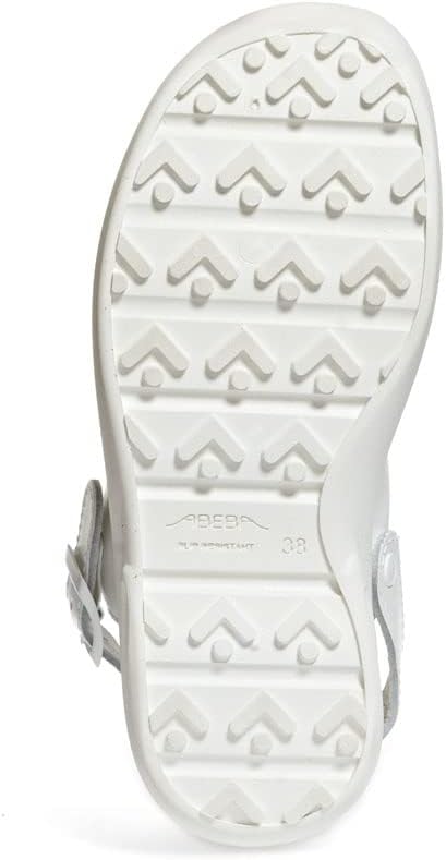 Abeba Clog 7630 - easy Glattleder weiss, perforiert, zertifiziert 35 EU, 35 EU