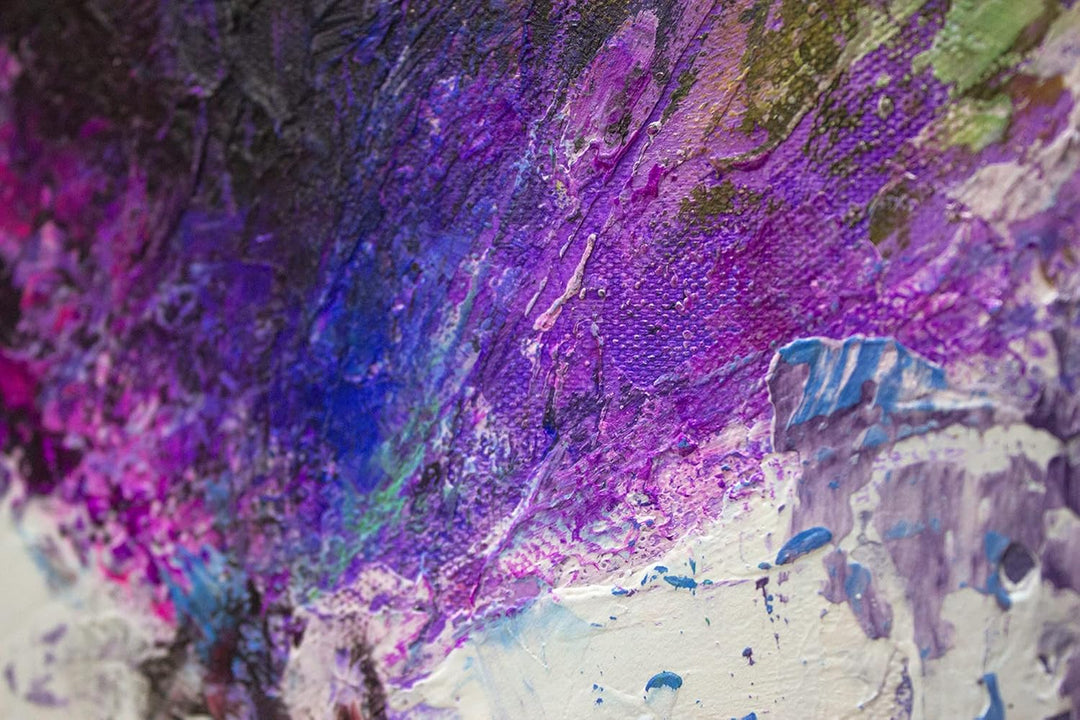 YS-Art Abstrakt Acryl Gemälde auf Leinwand handgemalt Freiflug Wandbilder Wohnzimmer moderne bunte H