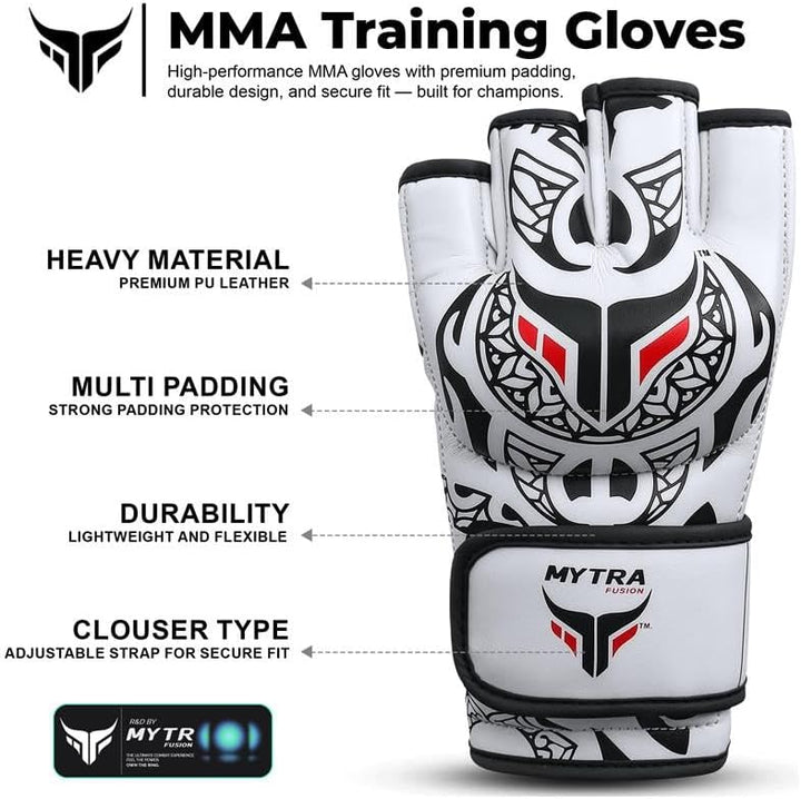 MMA Handschuhe Männer und Frauen — Atmungsaktives Offenes Handflächendesign Grappling & MMA Sparring