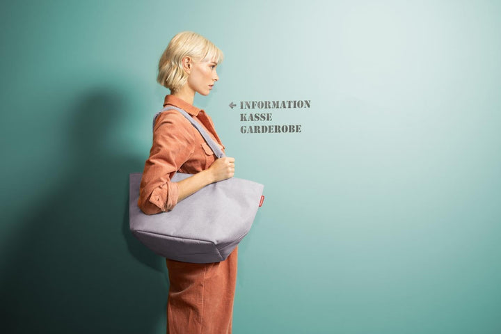 reisenthel shopper cord grey – Geräumige Shopping Bag und edle Handtasche in einem – Aus wasserabwei