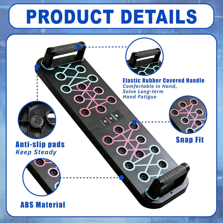 Premium Liegestützbrett Set 2025 – Innovatives 12-in-1 Push Up Board,Liegestütze Brett Faltbares mit
