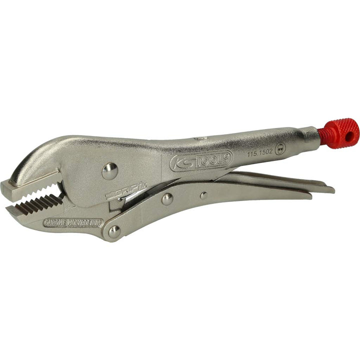 KS Tools 115.1502 Gripzange, gerade Backen, 45,5mm, L=225mm