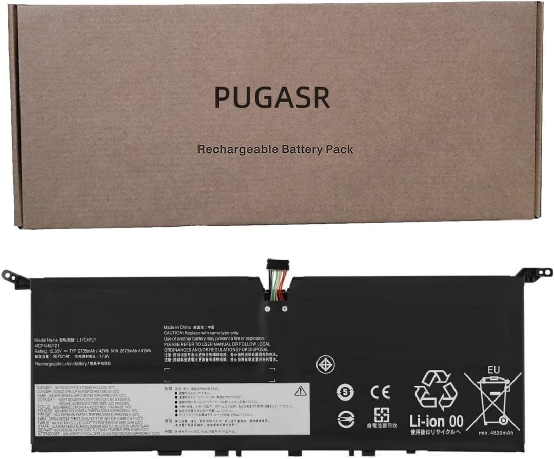 PUGASR L17C4PE1 Laptop Akku Kompatibel mit Lenovo Ideapad 730S-13IWL 81JB Yoga S730-13IWL 81J0 S730-