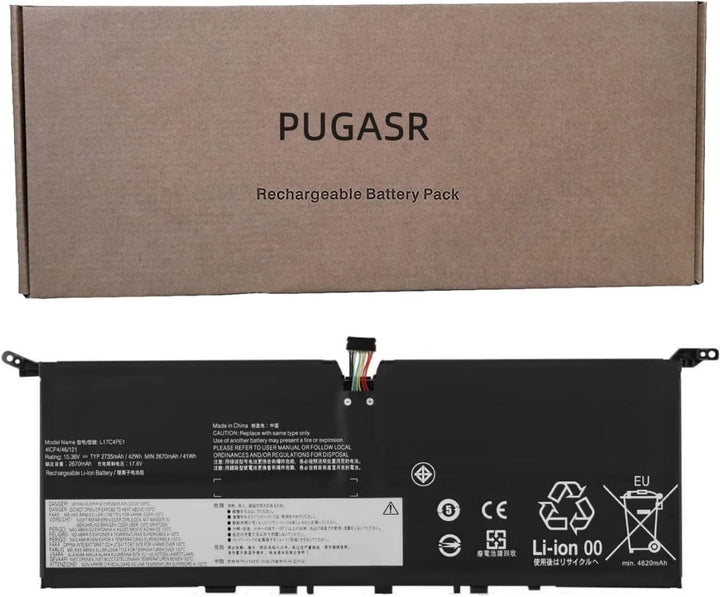 PUGASR L17C4PE1 Laptop Akku Kompatibel mit Lenovo Ideapad 730S-13IWL 81JB Yoga S730-13IWL 81J0 S730-