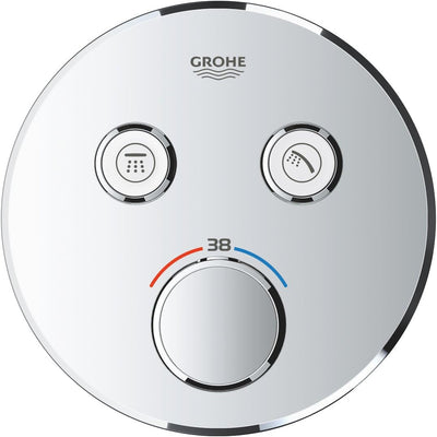 GROHE Grohtherm SmartControl - Thermostat mit 2 Absperrventilen (langlebige Oberfläche, Sicherheitss