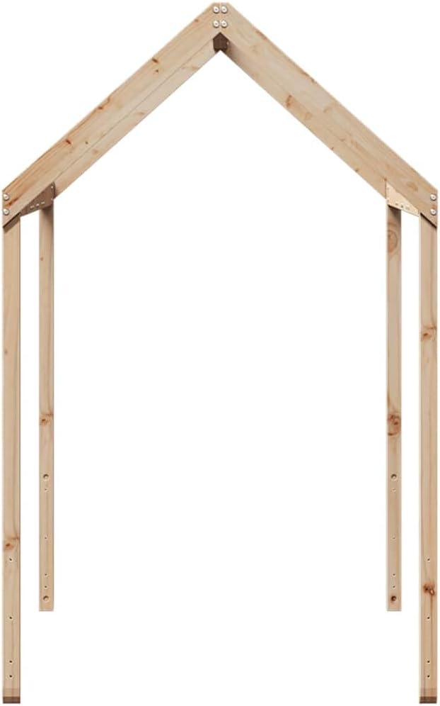 vidaXL Dach für Kinderbett 207x80,5x151,5 cm Massivholz Kiefer
