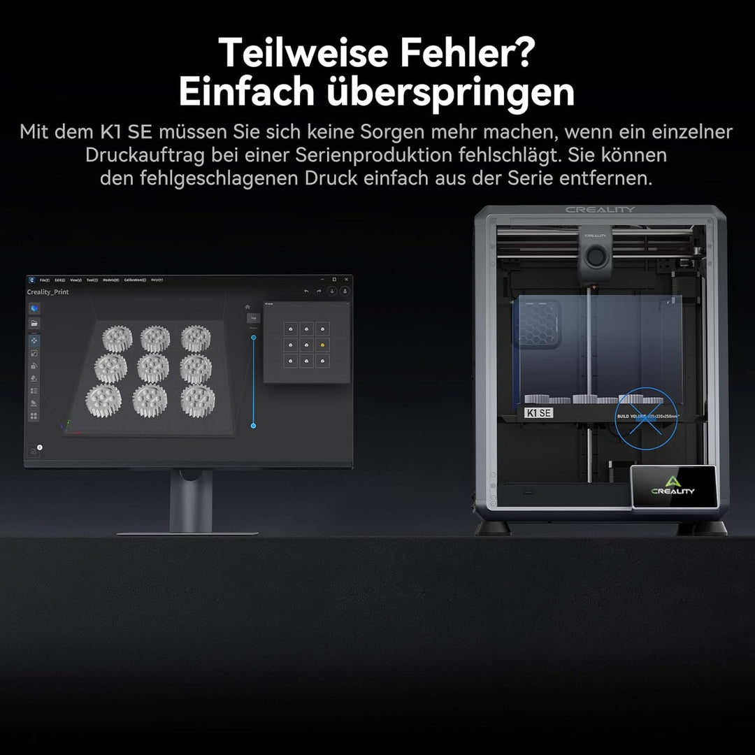 Creality K1 SE 3D-Drucker, 2024 Neuester DIY-Friendly Fast 3D Printer, 600mm/s Max Speed vollständig