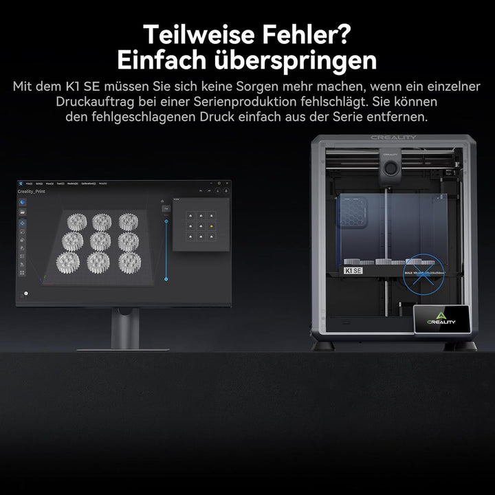 Creality K1 SE 3D-Drucker, 2024 Neuester DIY-Friendly Fast 3D Printer, 600mm/s Max Speed vollständig