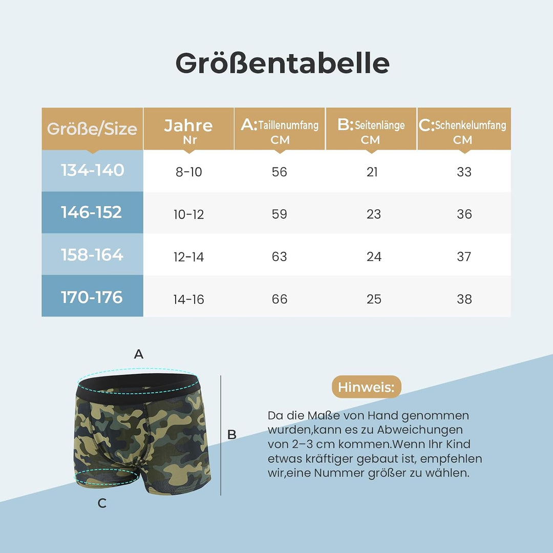 L&K-II 10er Pack Boxershorts Jungen Baumwolle Kinder Unterhosen Jungen Unterwäsche Atmungsaktiv Bequ