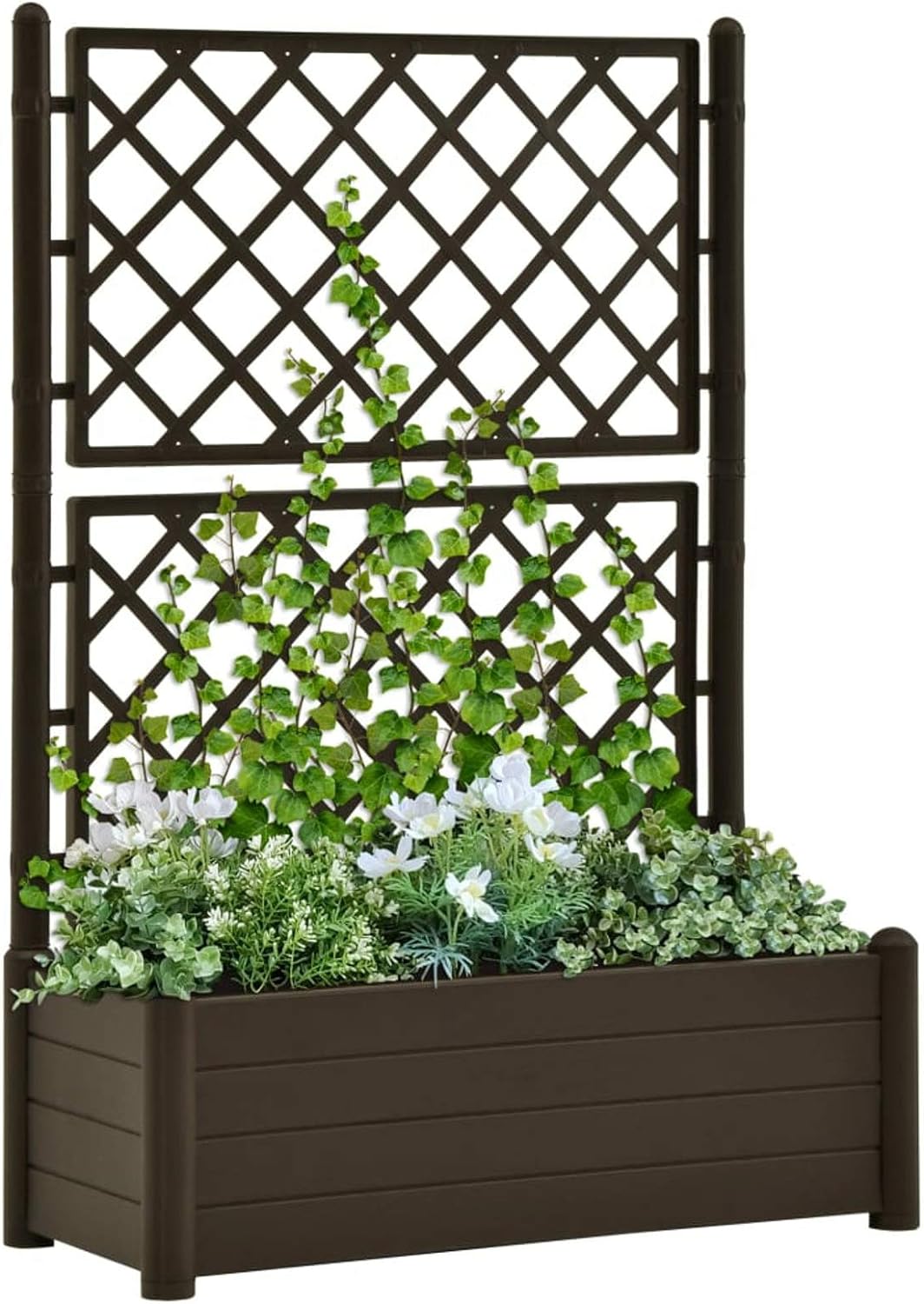 Gecheer Pflanzkübel mit Spalier Blumenkästen Pflanzencontainer Gartenspalier Rankgitter Rankhilfe Pf