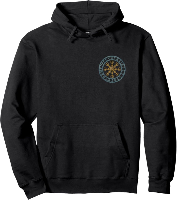 Aegishjalmur, nordische Mythologie, Schutz Symbol, Wikinger Pullover Hoodie