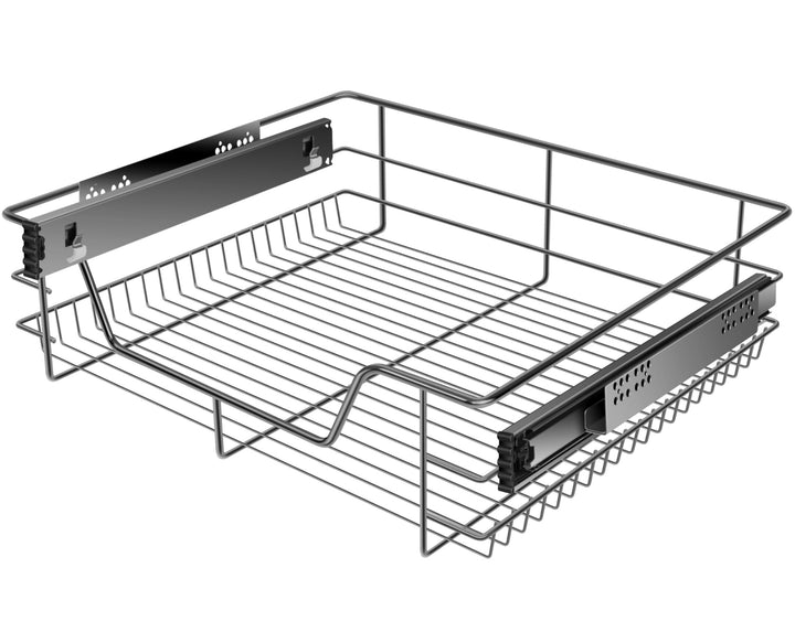 KESSER® Teleskopschublade 60cm Schrankbreite verchromt aus Edelstahl Schubladeneinsatz für Küchensch