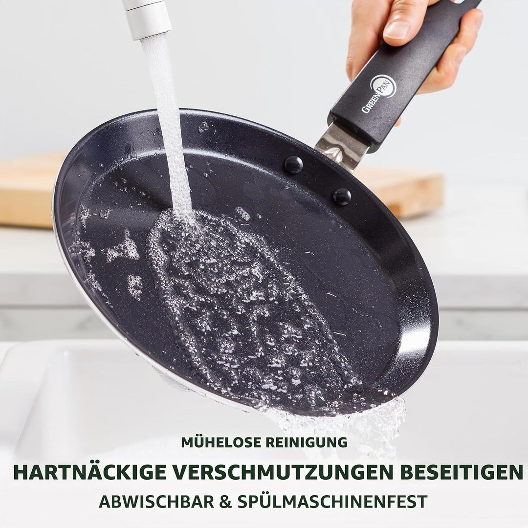 GreenPan Essentials Gesunde Keramische Antihaft-Pfannkuchenpfanne 28 cm, Crêpe-Pfanne, PFAS-frei, In
