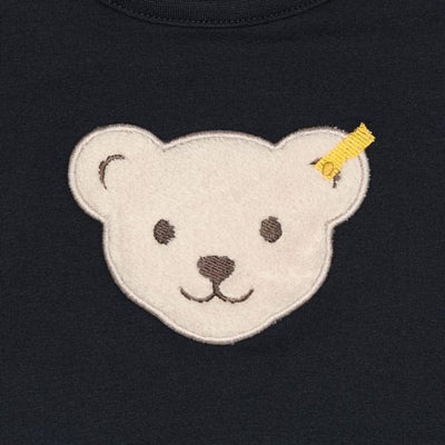 Steiff Unisex Kinder T Langarm Teddykopf mit Squeezer Shirt, Steiff Navy