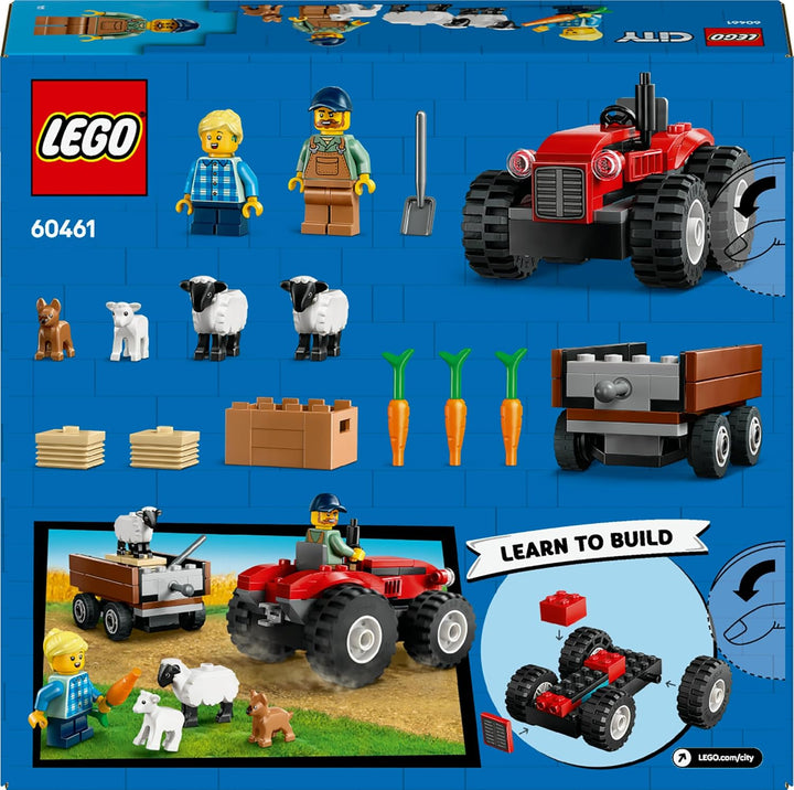 LEGO City Traktor mit Anhänger - Bauernhof Spielzeug mit Traktor & Tierfiguren - Montessori Spielset