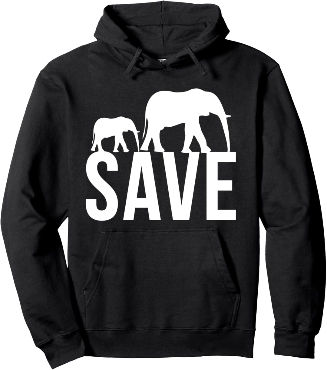 Save The Elephants Schütze Die Elefanten Tierschutz Pullover Hoodie
