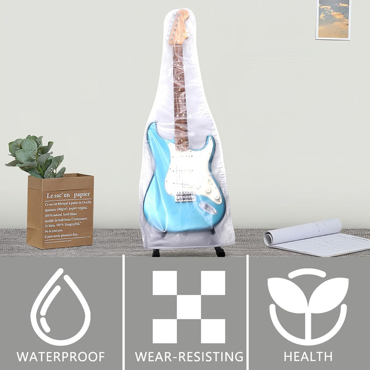 Musiin Gitarren-Abdeckung, transparent, mattiert, Staubschutz für E-Gitarre, eleganter Schutz für Ih