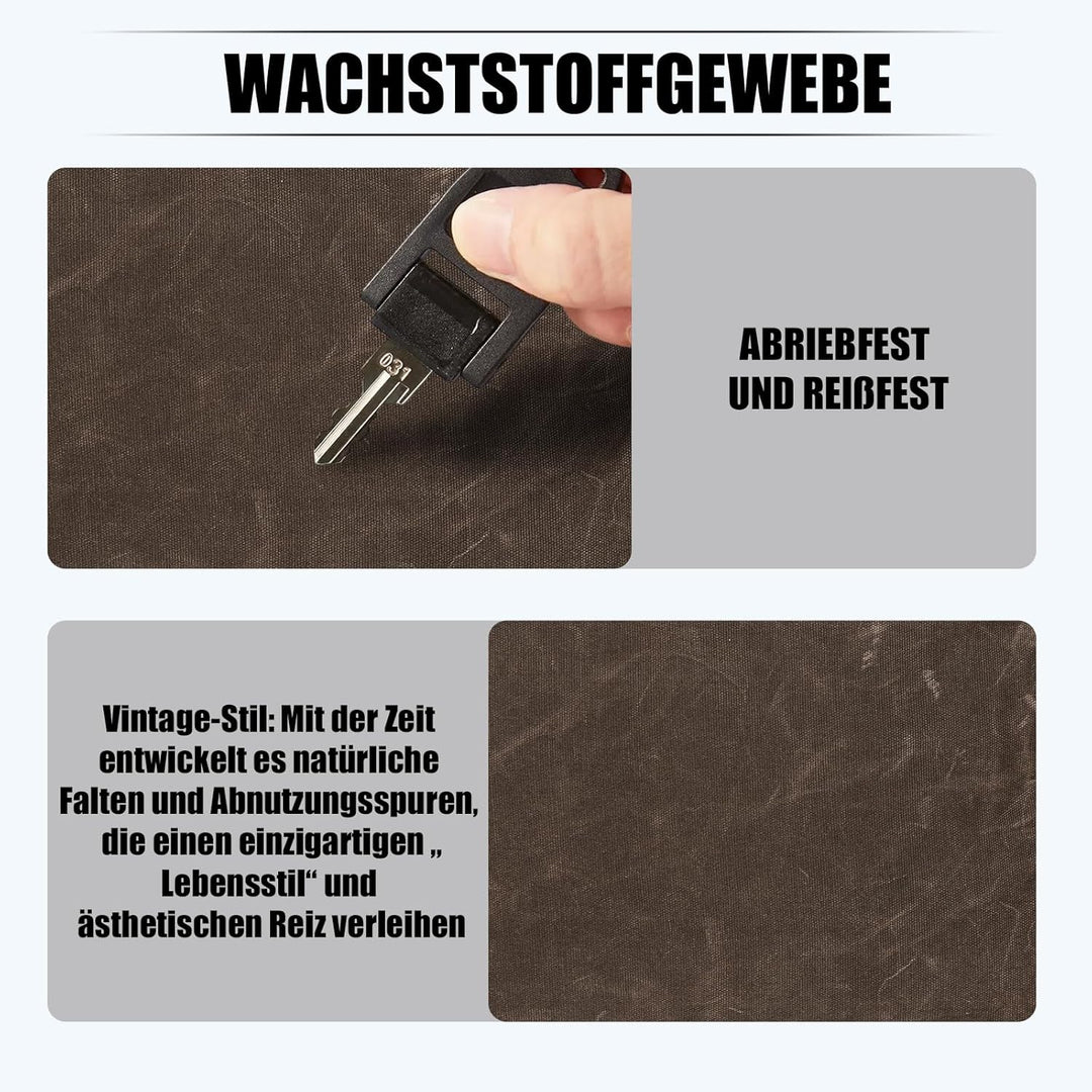 Eshow Umhängetasche Herren 15,6 Zoll Wasserabweisend, Laptoptasche Messenger Bag aus Echtleder und C