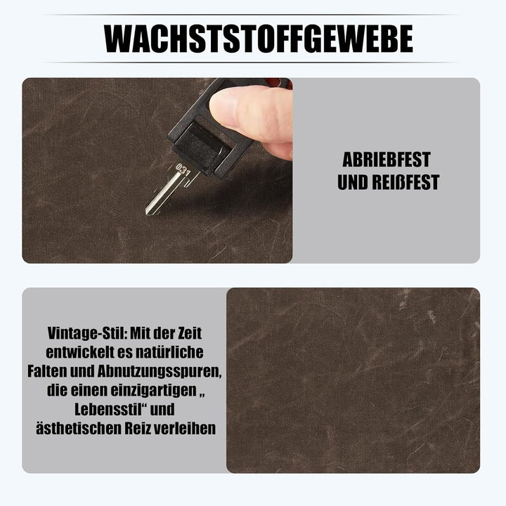 Eshow Umhängetasche Herren 15,6 Zoll Wasserabweisend, Laptoptasche Messenger Bag aus Echtleder und C