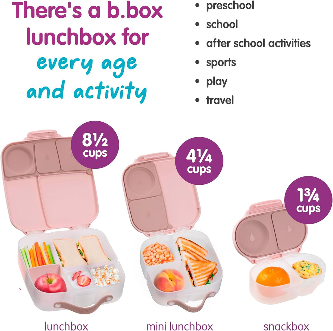 b.box Mini Lunchbox | Bento Box with 3 Compartments (2 Leakproof) | Ideal for Toddlers, Kids Lunch &