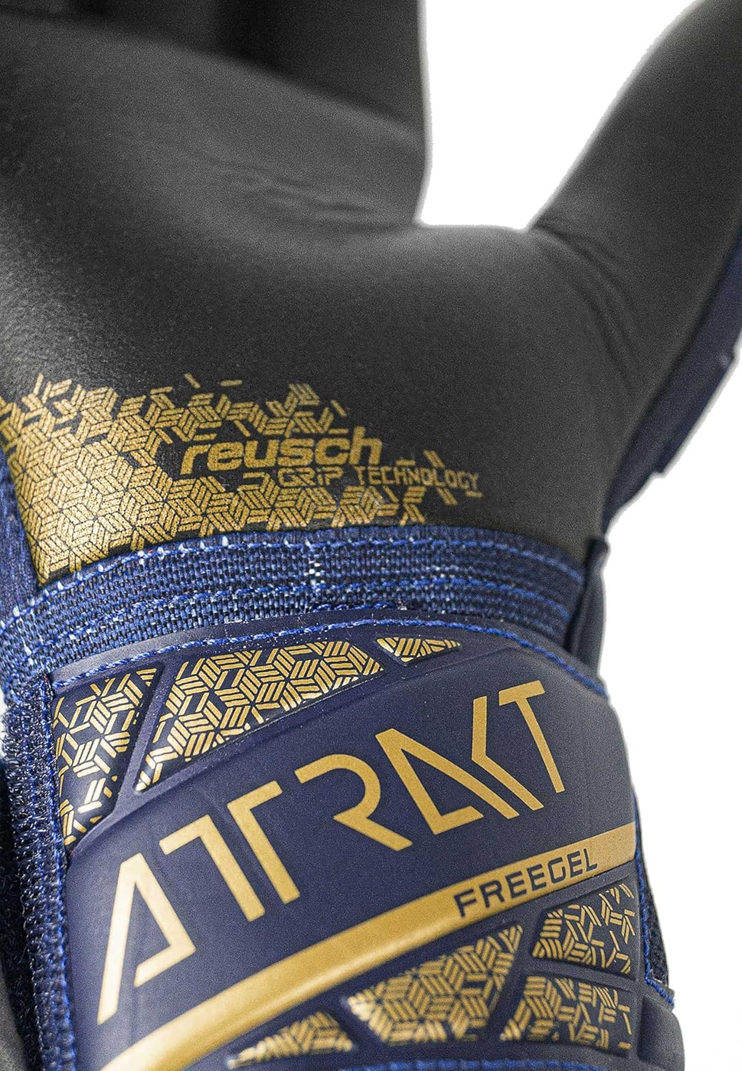 Reusch Unisex Jugend Attrakt Freegel Silver Junior Torwarthandschuhe 5.5 blau-gold-schwarz, 5.5 blau