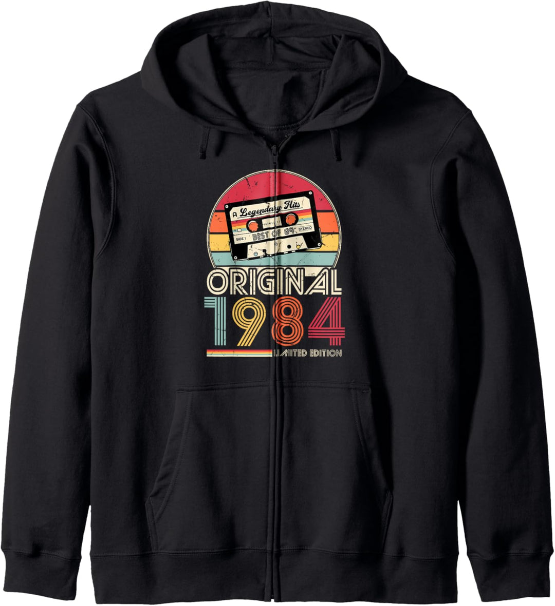 1984 Jahrgang Geburtstag Retro Vintage Herren Damen Geschenk Kapuzenjacke