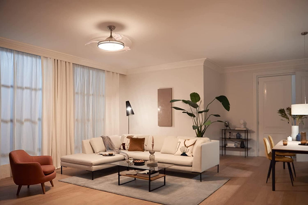 Philips LED Bliss DC-Deckenleuchte Ventilator, 28W, Nickel