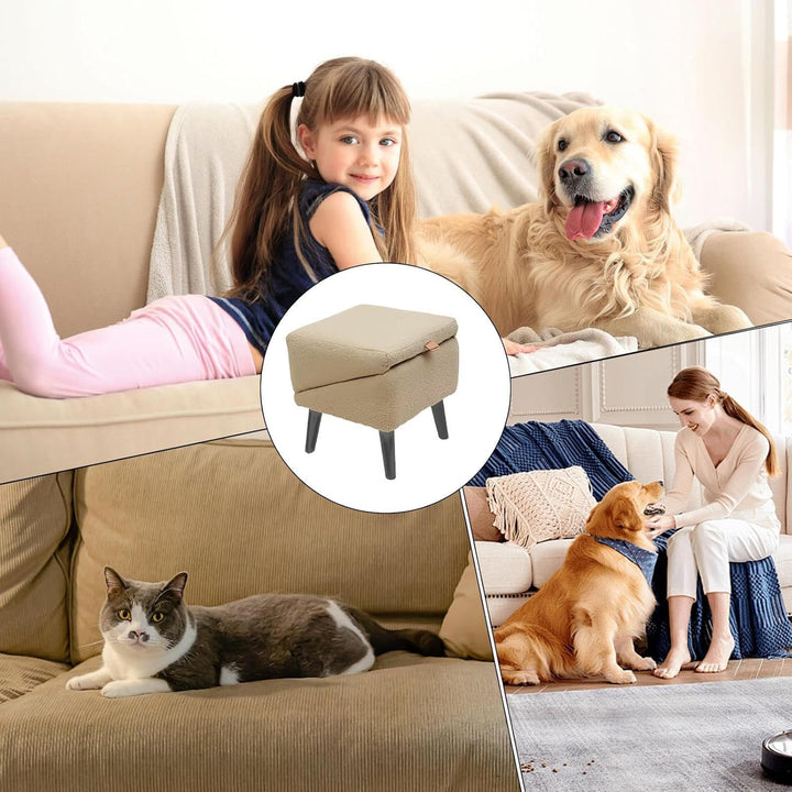 Bed Ramp - Dogs Foldable Dog Stairs Sofa | Footrest Stool Climbing Ramp Multifunctional Footrest Sto