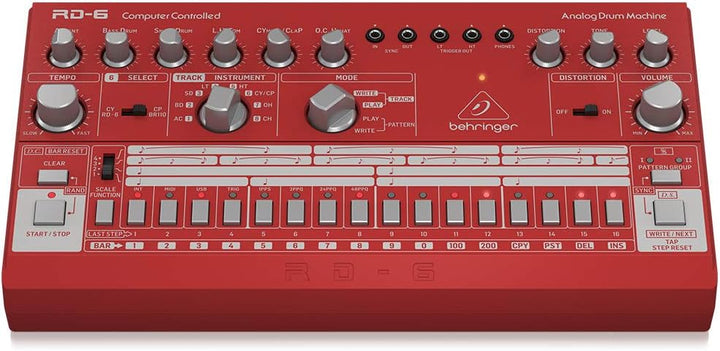 Behringer RD-6-RD Rot RHYTHM DESIGNER RD-6 Single, Rot RHYTHM DESIGNER RD-6 Single