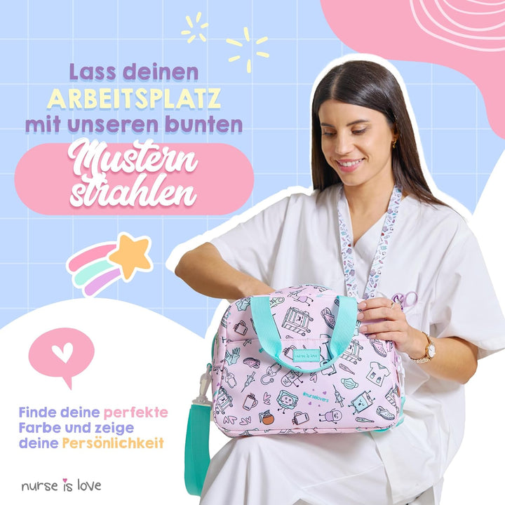 Nurse is Love Kühltasche Klein Für Krankenschwester, Lunchtasche, Lunch Bag, Thermotasche, Frühstück