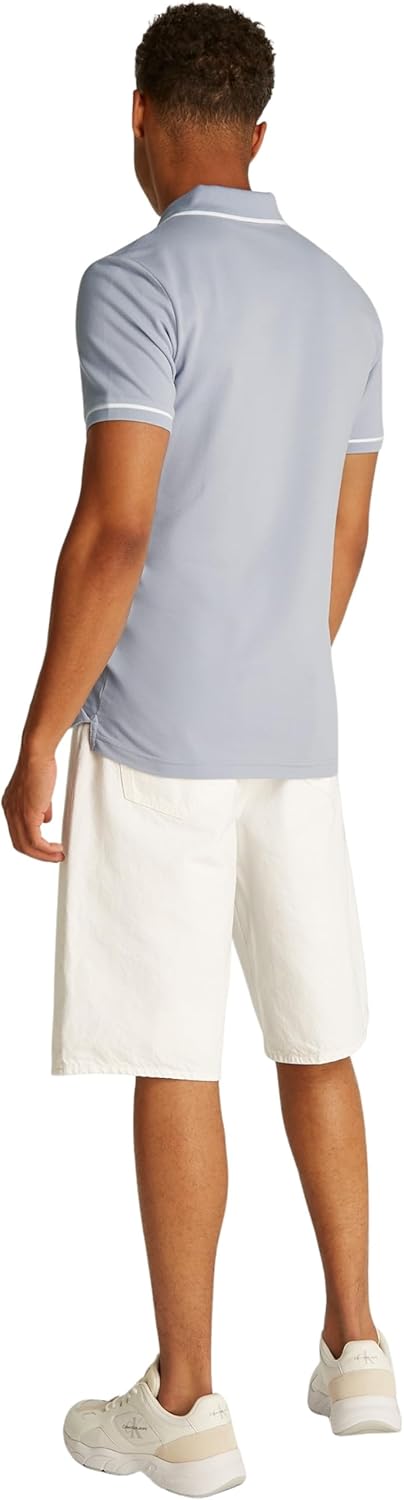 Calvin Klein Herren Golf Polo Shirt Leicht Atmungsaktiv Stretch Nachhaltig XL Blue (Aleutian), XL Bl