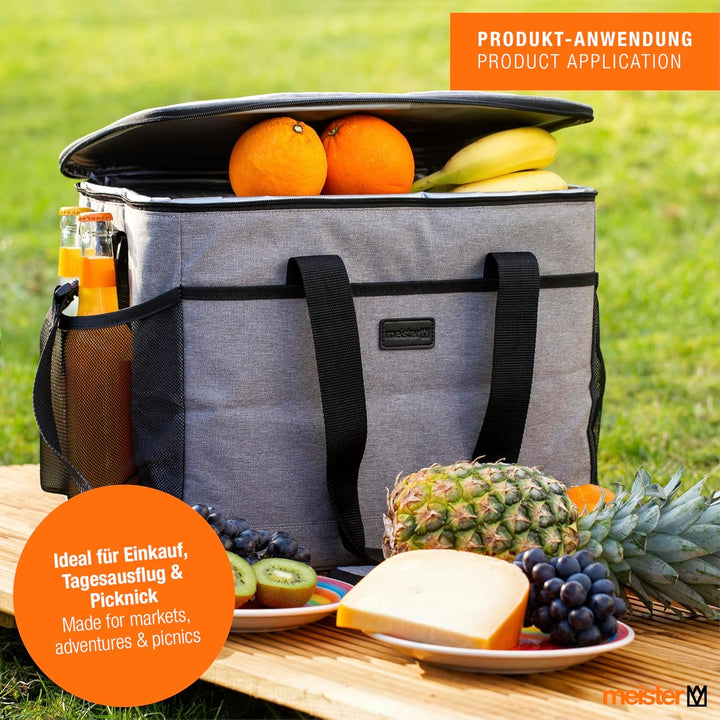 Meister Kühltasche 40 x 26 x 31 cm - 32 Liter Fassungsvermögen - Kühlende Isolierung - Mit Schultert
