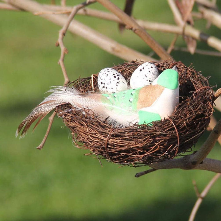 BESPORTBLE 6 Stücke Vogelnest Osternest 10cm Rattan Nest Zweige Naturnest Frühling Osterdeko Handwer