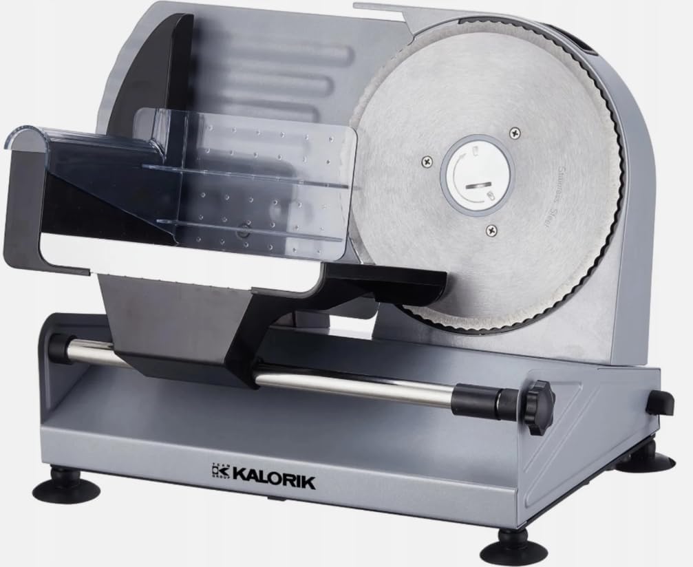 Metall-Aufschnittmachine KALORIK AS2000SR mit Zwei Austauschbaren Klingen Silber 220W Schnittstärker