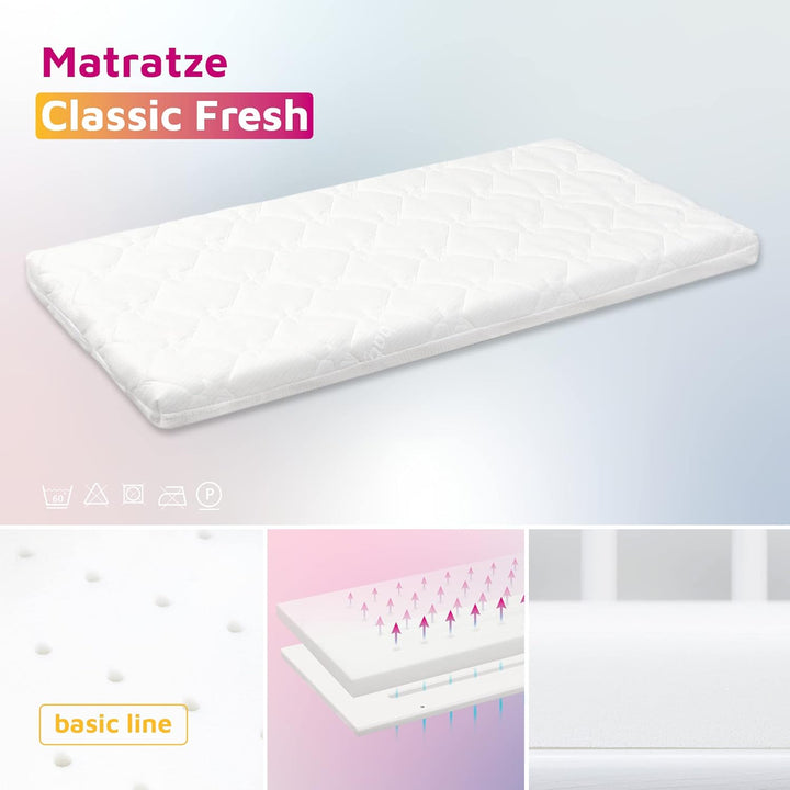babybay Beistellbett Matratze Classic Fresh passend für Modell Midi und Mini, 1 Stück (1er Pack