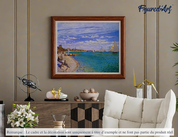 Figured'Art Malen Nach Zahlen Erwachsene Mit Rahmen Regatta bei Sainte-Adresse - Monet - Paint by Nu