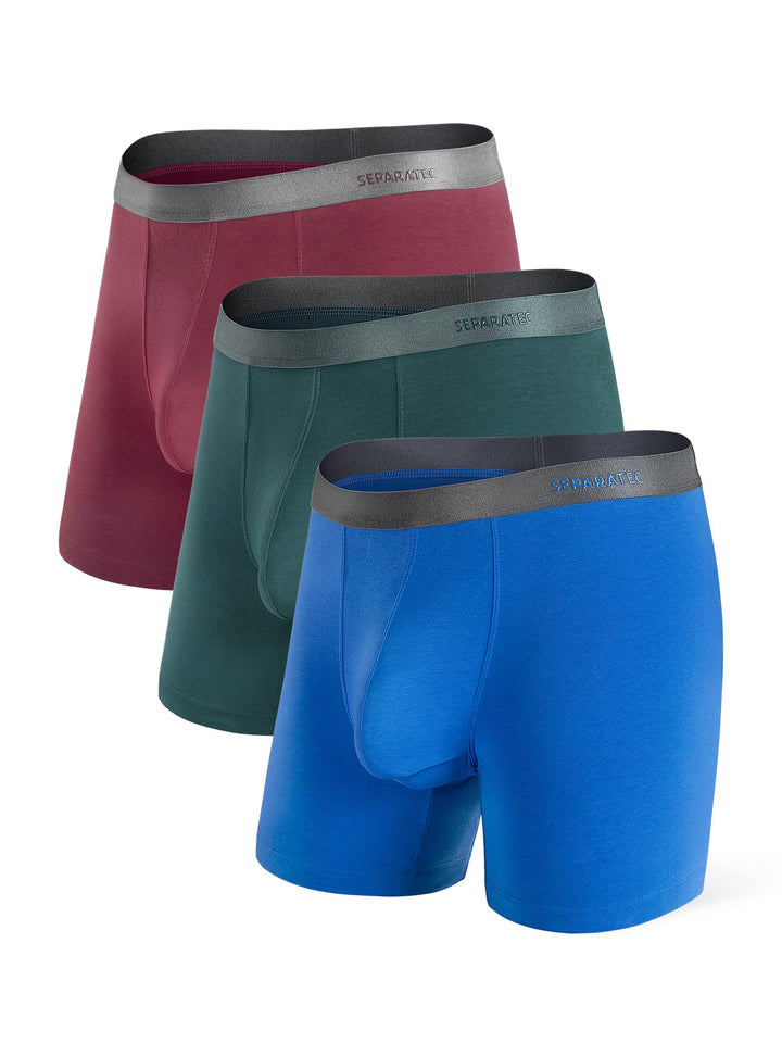 Separatec Boxershorts Herren Bambus Rayon Atmungsaktiv Weich Männer Unterhosen mit Doppelter Beutel