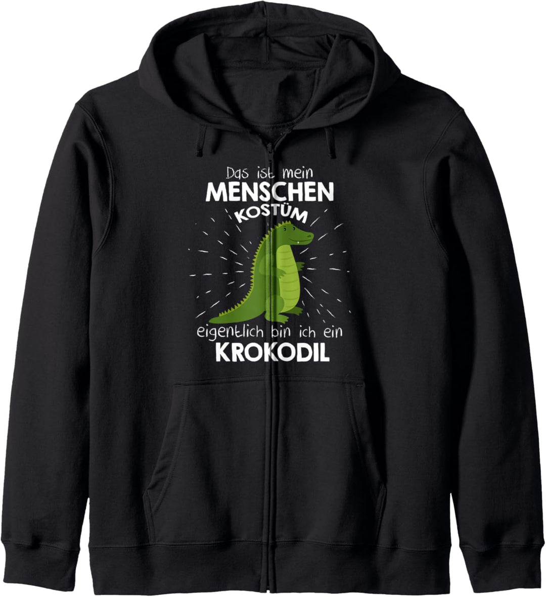 Mein Menschen Kostüm Bin ich ein Krokodil, Halloween Outfit Kapuzenjacke