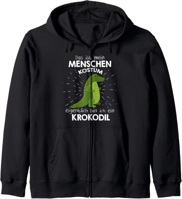 Mein Menschen Kostüm Bin ich ein Krokodil, Halloween Outfit Kapuzenjacke