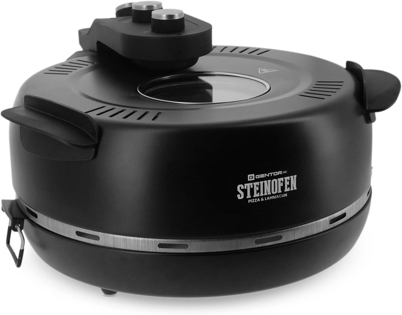 Pizzaofen Pizzamaker Elektrisch mit Pizza-Stein Pro, Leistung 1600 WATT, bis zu 420°C, Steinofen Piz
