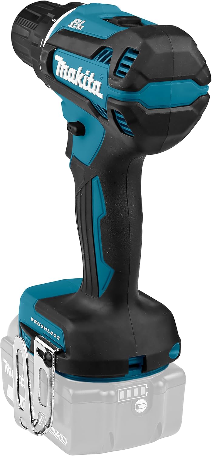 Makita DDF485Z Akku-Bohrschrauber 18 V (ohne Akku, ohne Ladegerät), Blau/Silber