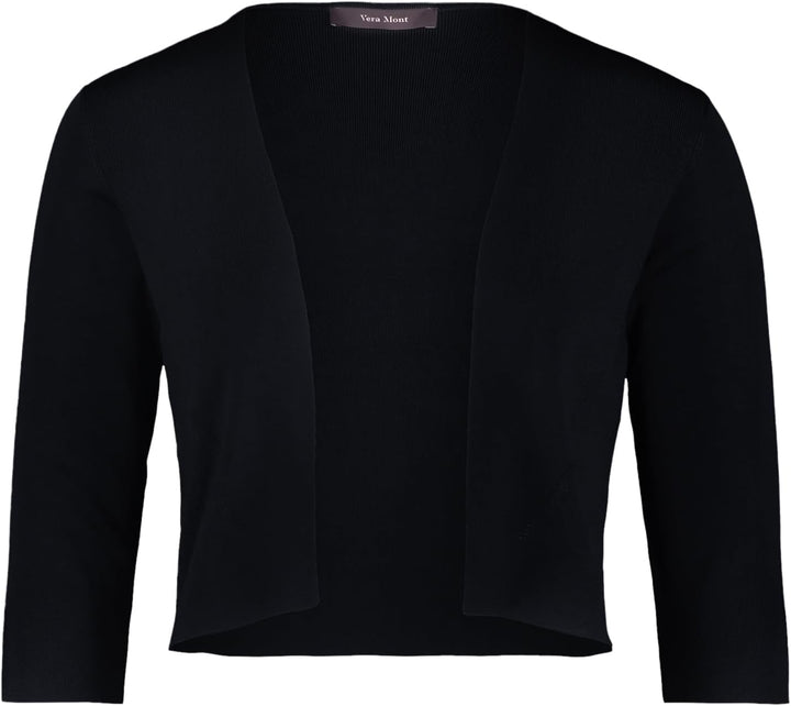 Vera Mont Damen Strickbolero Langarm S Schwarz, S Schwarz