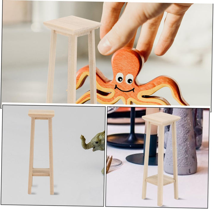 TOYANDONA 3St Mini-Hocker barstuhl bar stühle Barhocker Mini-Verzierung Mini- -Puppenhaus Mini-Blume