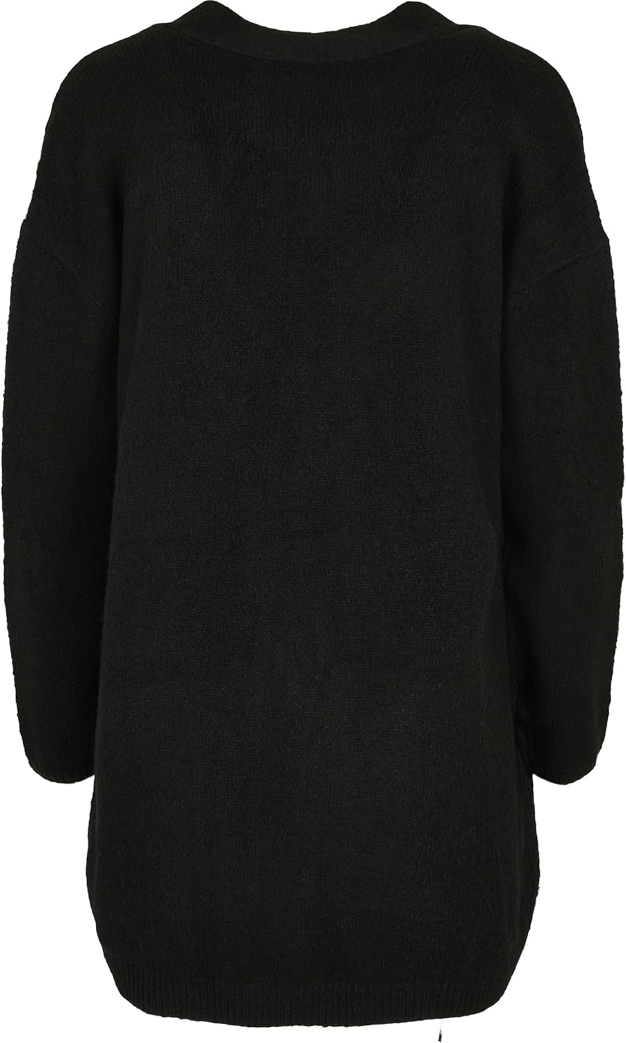 Urban Classics Damen Ladies Chunky Fluffy Knit Cardigan Strickjacke, Schwarz