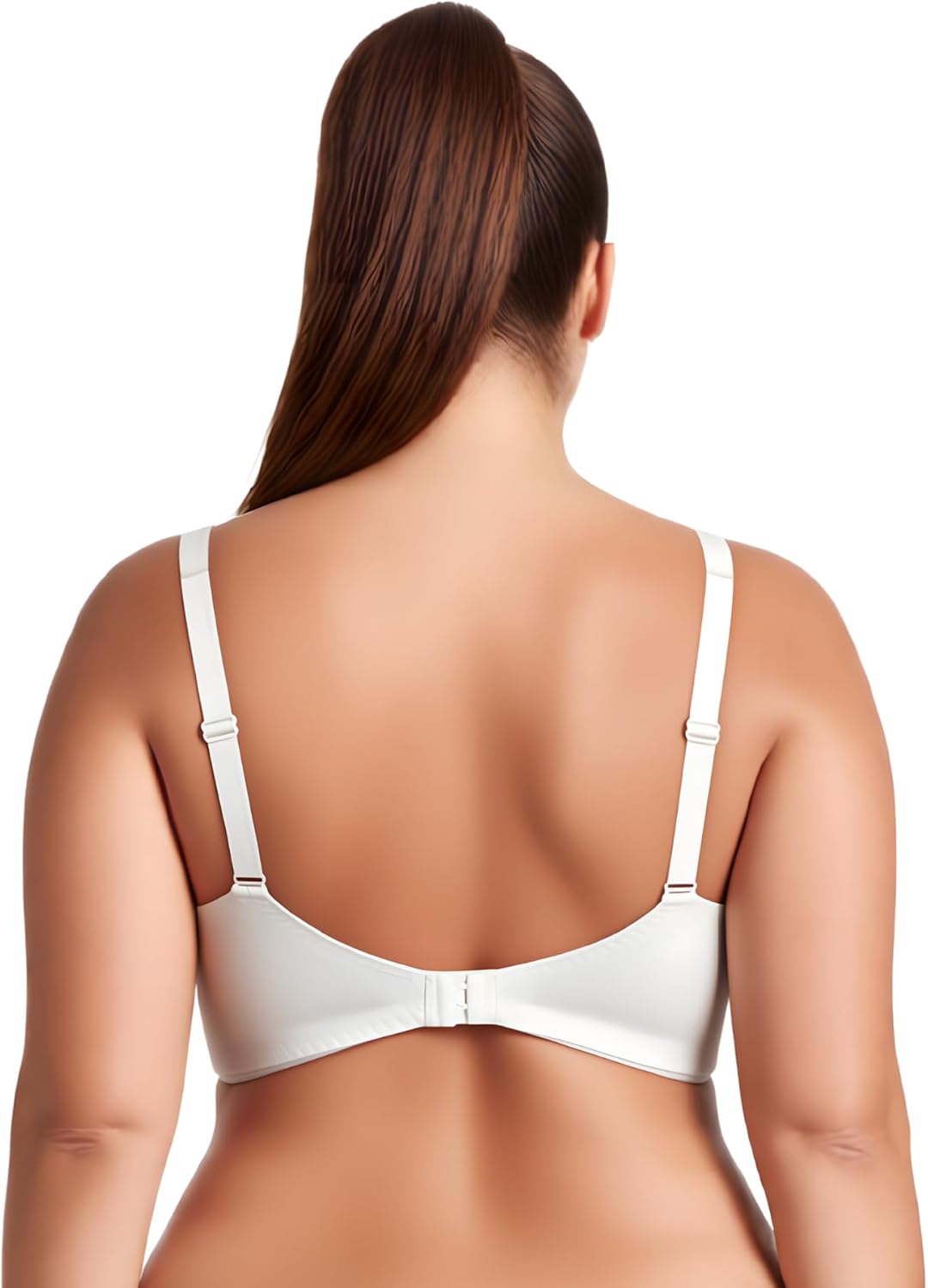 Curve Muse Damen Übergrösse Minimizer Bügel-BH mit Stickspitze - 2er Pack 75C Schwarz, Buttermilch(2