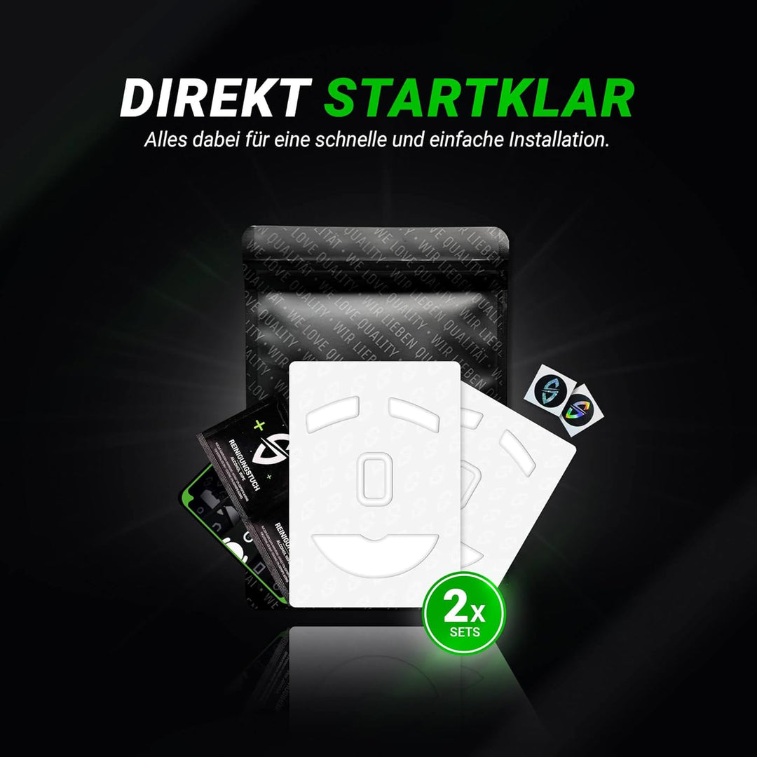 SensoryBoost DPS Glides (2er Set) kompatibel mit Razer Mamba Wireless - Ultra Schnell, Abgerundet, L