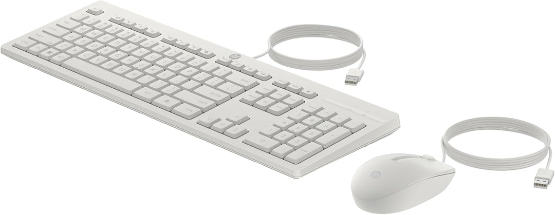 HP 225 - Tastatur-und-Maus-Set - 100% - Full Size - USB - QWERTZ - Deutsch - Cashmere White